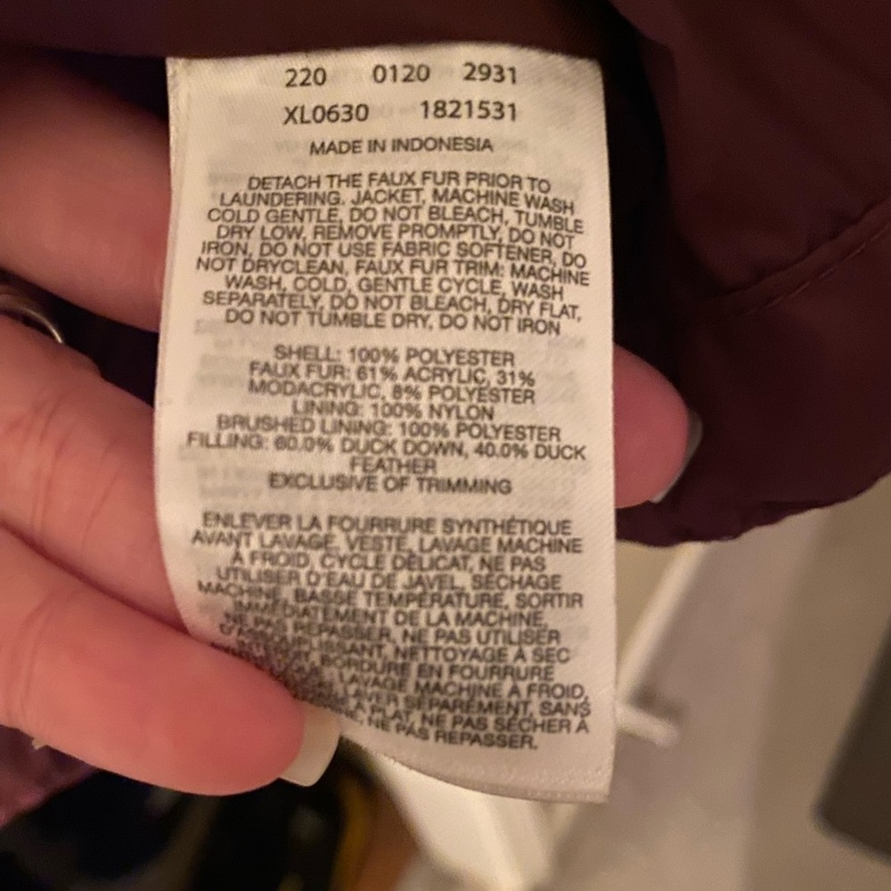 Columbia Maroon Hooded Puffer Jacket - Picture 13 of 13